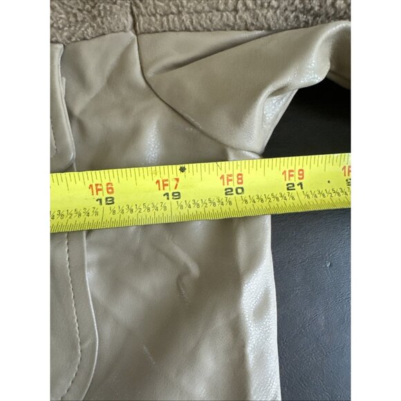 Heartloom Tonya Womens Shacket Jacket S Brown Fleece & Faux Leather - Picture 9 of 10